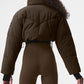 Main Act Corset Puffer — Espresso/Black