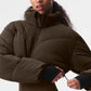 Main Act Corset Puffer — Espresso/Black