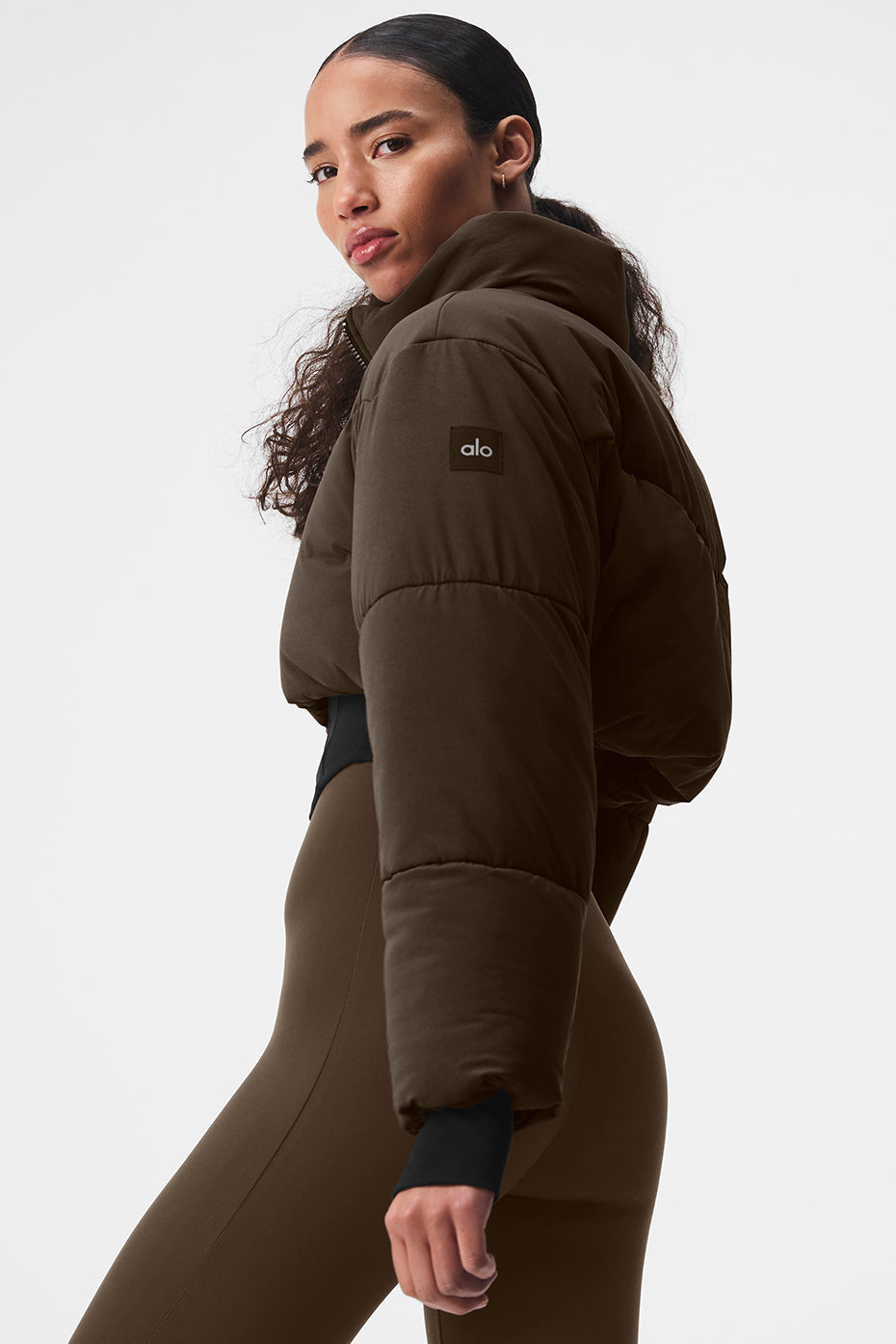 Main Act Corset Puffer — Espresso/Black