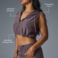 Crinkle Cropped Surplus Vest — Raisinette