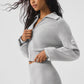 Scholar Knit Cropped Full Zip Zip Jacket — Athletic Heather Grey