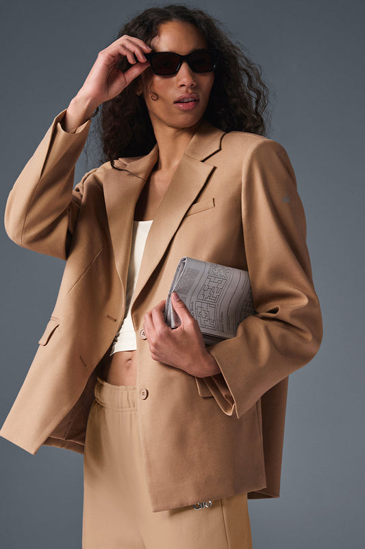 First — Class Blazer — Toasted Almond