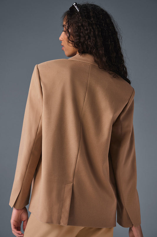 First — Class Blazer — Toasted Almond