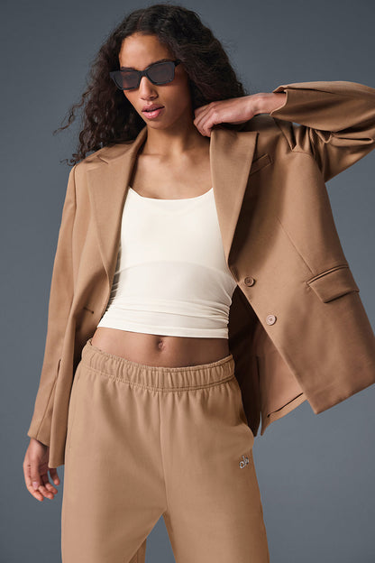 First — Class Blazer — Toasted Almond
