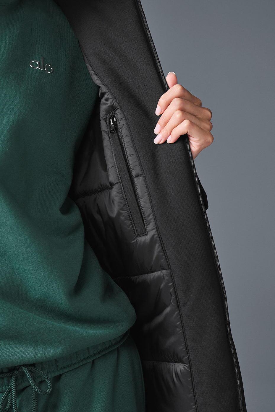 Rain Or Shine Puffer Long Coat — Black
