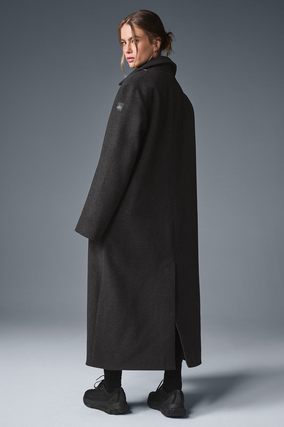Wool Metro Long Coat — Dark Heather Grey