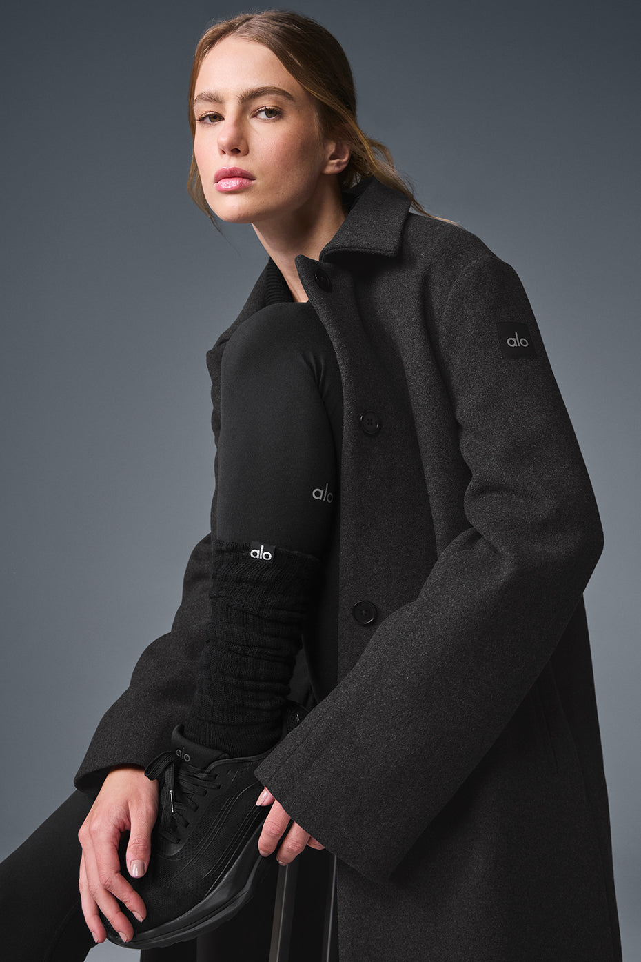 Wool Metro Long Coat — Dark Heather Grey