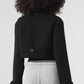 Wool Cropped Metro Trench — Black