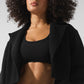 Wool Cropped Metro Trench — Black