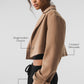 Wool Cropped Metro Trench — Toasted Almond