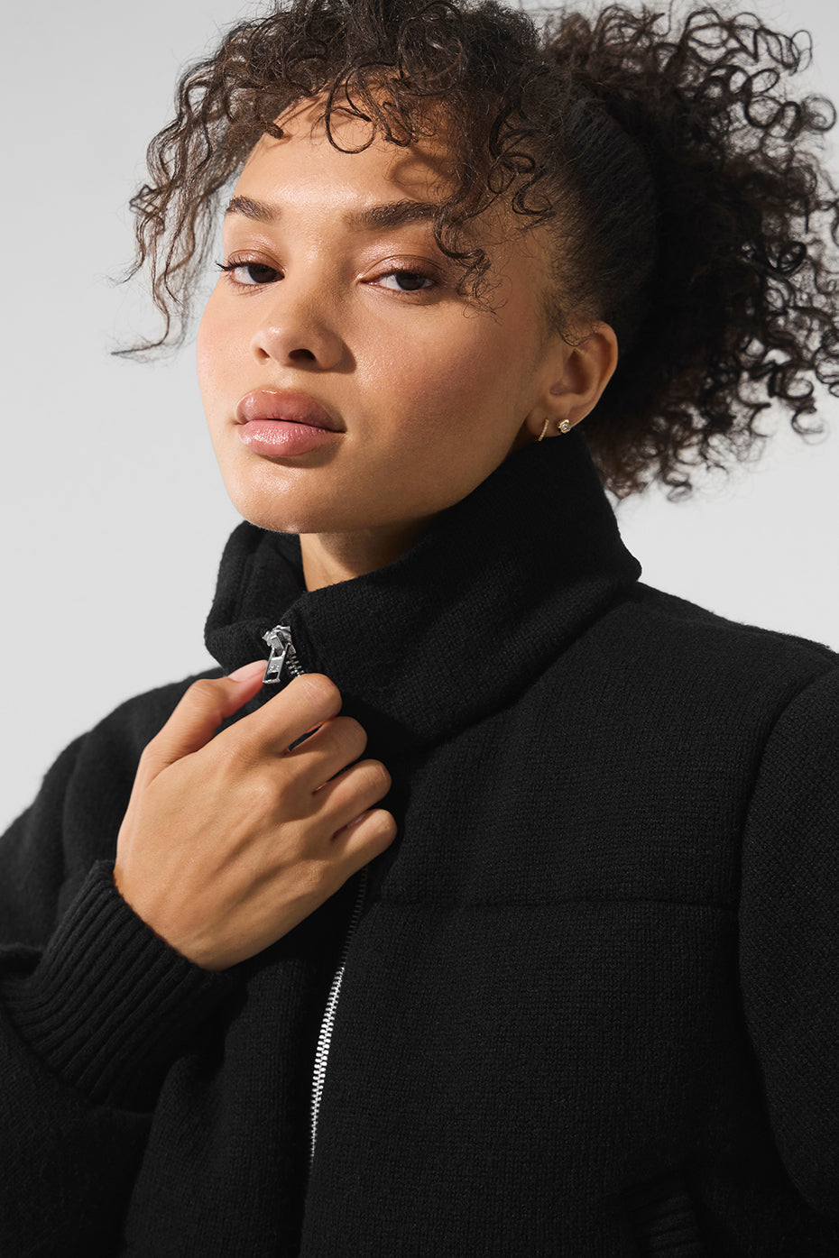 Darling Sweater Puffer — Black