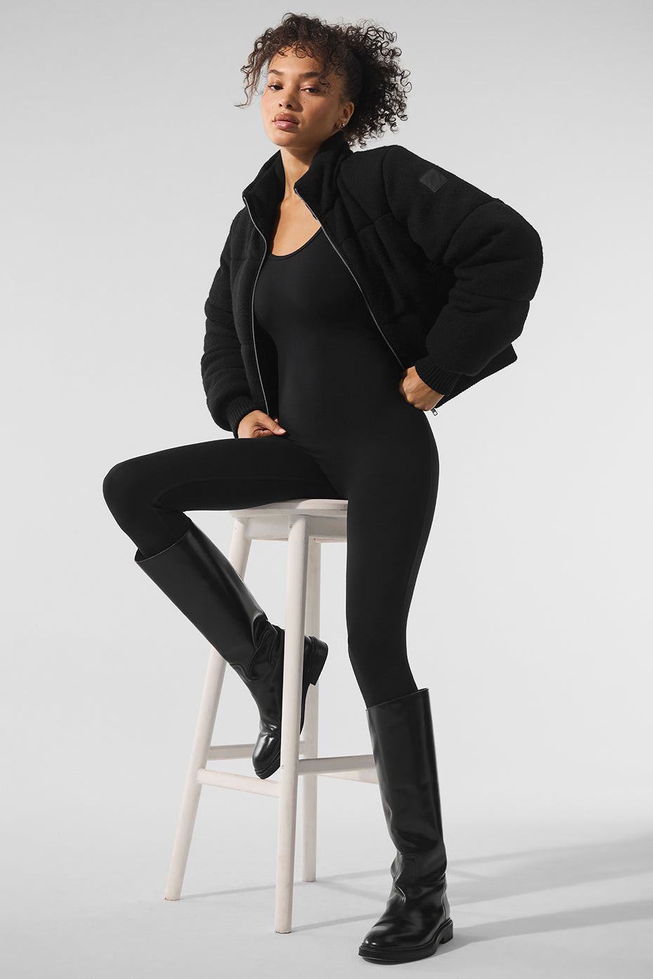 Darling Sweater Puffer — Black