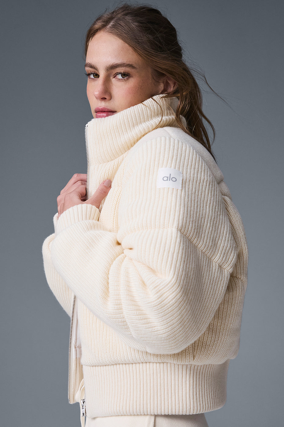 Darling Sweater Puffer — Ivory