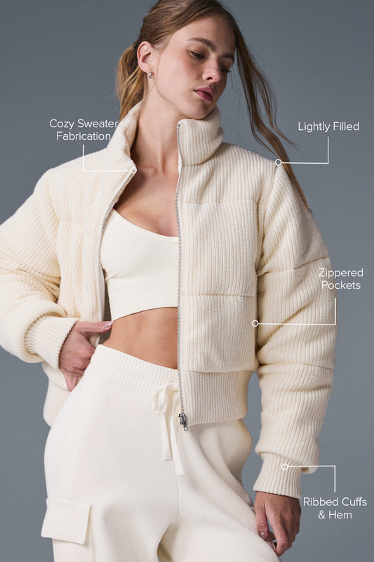 Darling Sweater Puffer — Ivory