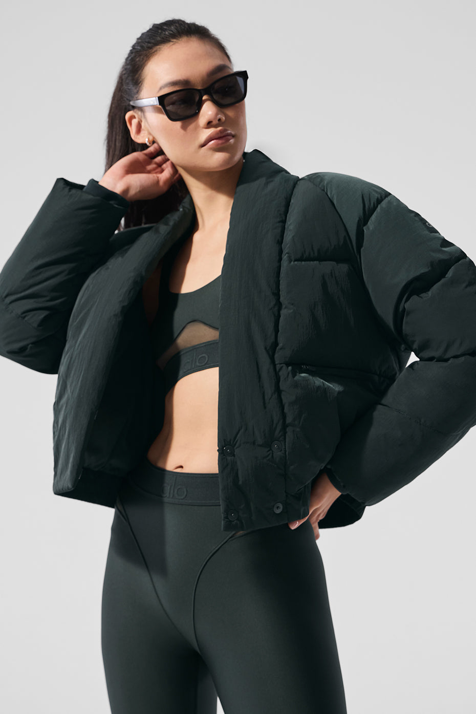 Stargazing Puffer — Charcoal Green
