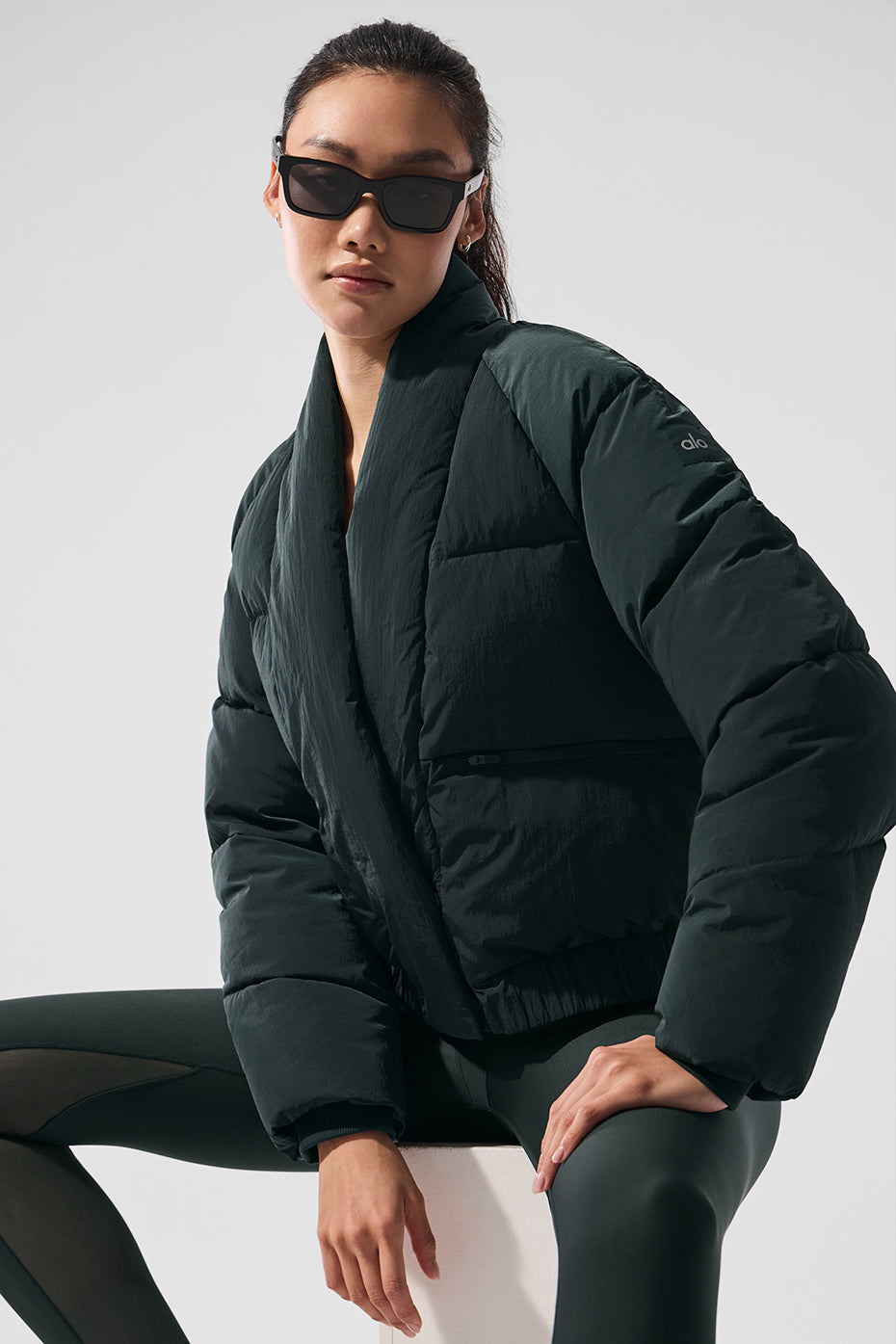 Stargazing Puffer — Charcoal Green