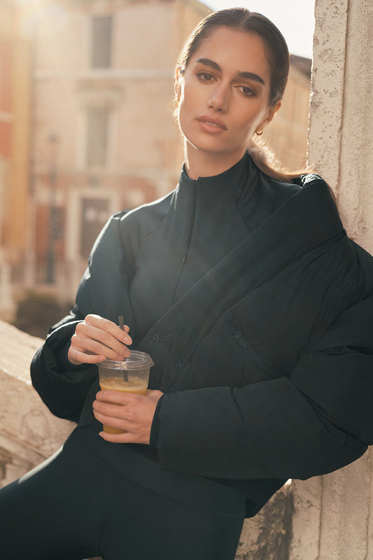 Stargazing Puffer — Charcoal Green