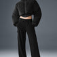 Sherpa Main Act Corset Puffer — Black