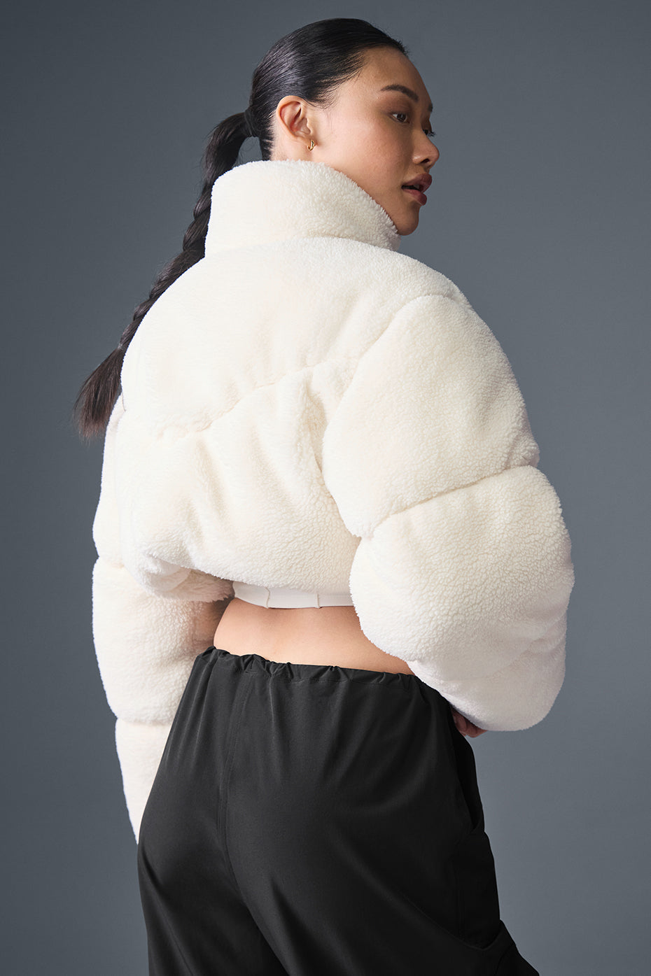 Sherpa Main Act Corset Puffer — Ivory