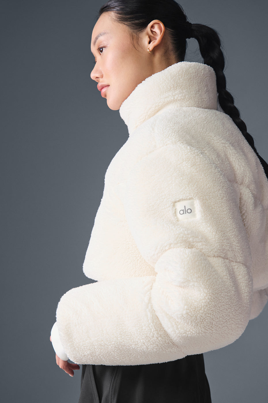 Sherpa Main Act Corset Puffer — Ivory