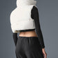 Cropped Gold Rush Puffer Vest — Ivory