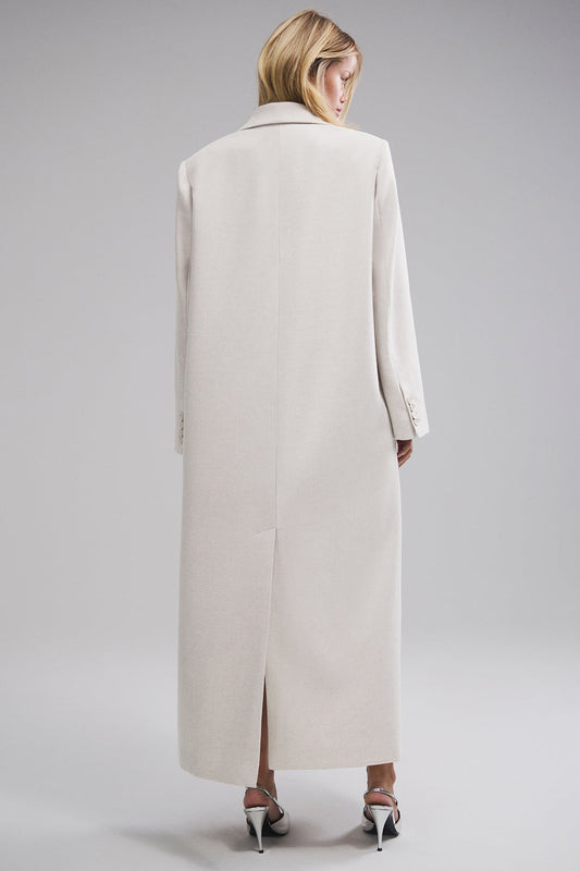 Courchevel Soiree Wool Coat — White Oak