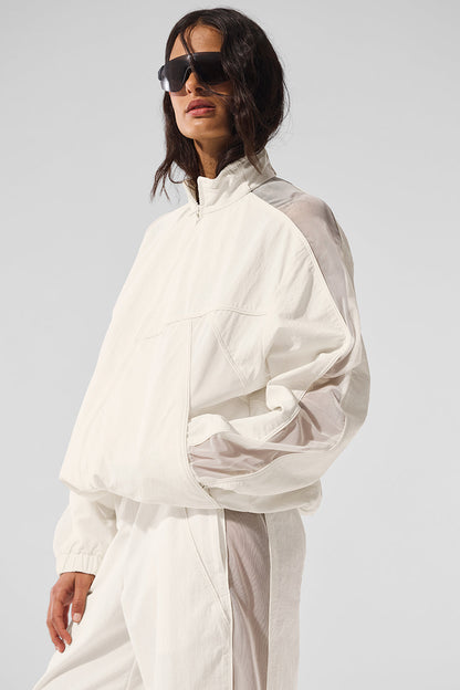 Origin Full — Zip Track Zip Jacket — Ivory