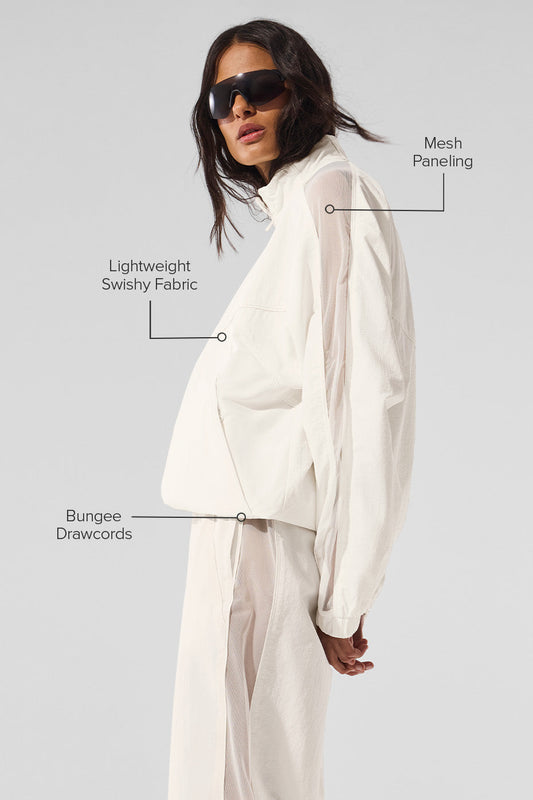 Origin Full — Zip Track Zip Jacket — Ivory