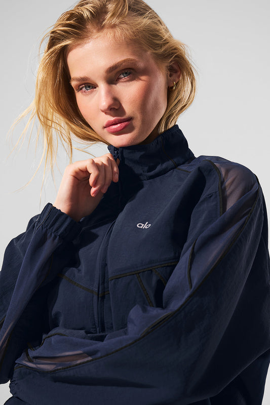 Origin Full — Zip Track Zip Jacket — Navy/Black