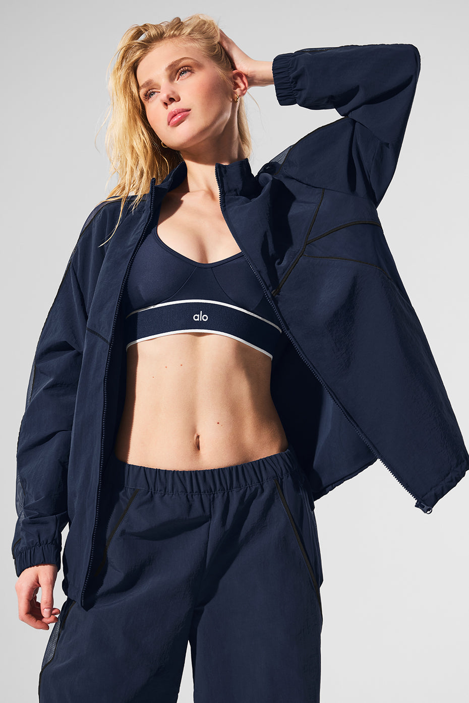 Origin Full — Zip Track Zip Jacket — Navy/Black