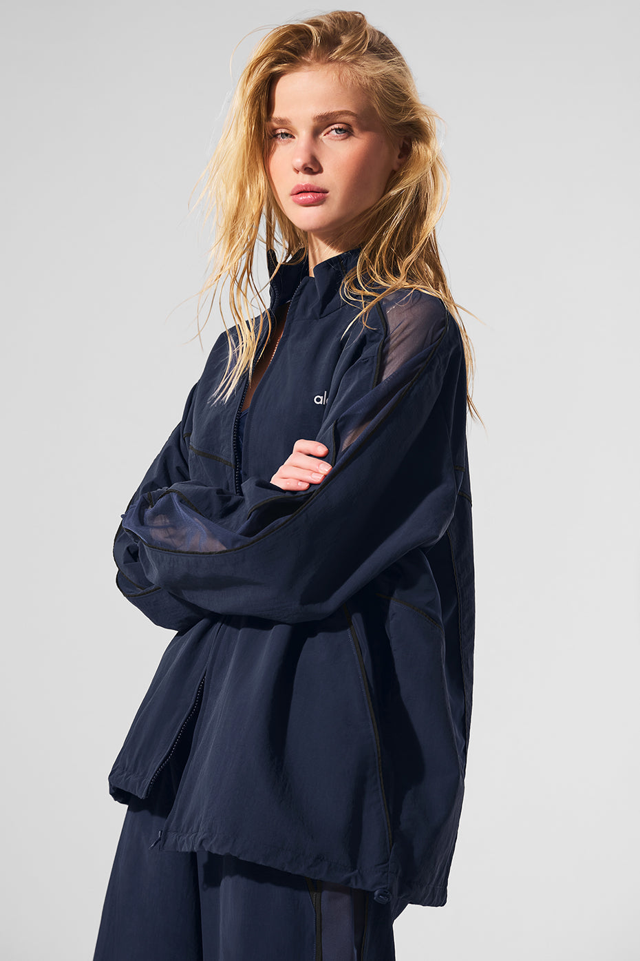 Origin Full — Zip Track Zip Jacket — Navy/Black