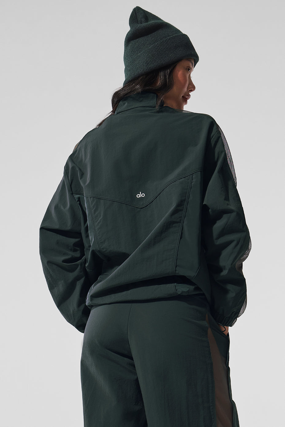 Origin Full — Zip Track Zip Jacket — Charcoal Green