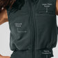Polar Fleece Wintry Mix Vest — Charcoal Green