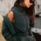 Polar Fleece Wintry Mix Vest — Charcoal Green