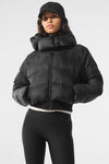 Foxy Puffer Zip Jacket — Black