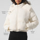Foxy Puffer Zip Jacket — Ivory