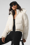 Foxy Puffer Zip Jacket — Ivory
