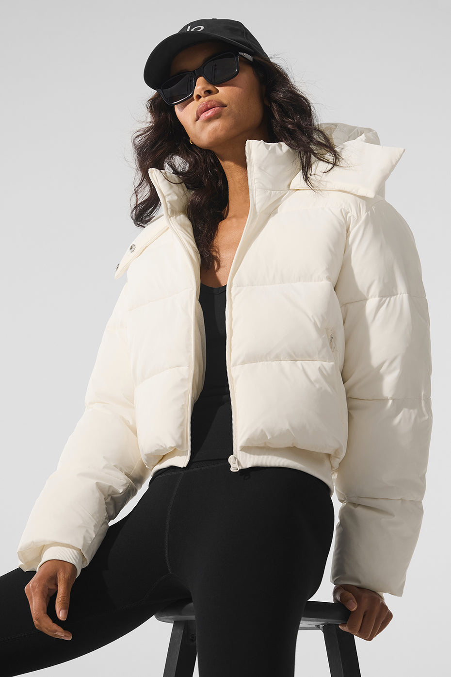 Foxy Puffer Zip Jacket — Ivory