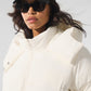 Foxy Puffer Zip Jacket — Ivory