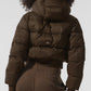 Foxy Puffer Zip Jacket — Espresso
