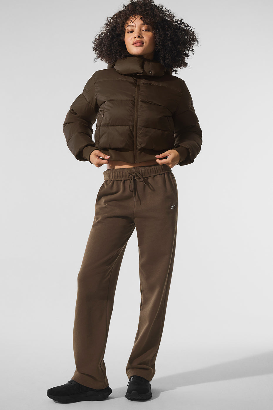 Foxy Puffer Zip Jacket — Espresso