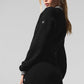 Tennis Club Sweater Knit Full Zip Zip Jacket — Black/Ivory