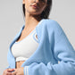 Tennis Club Sweater Knit Full Zip Zip Jacket — Seashell Blue/White