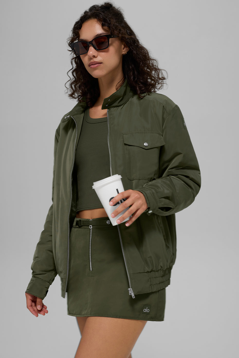 Work It Bomber — Green Olive