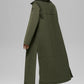 Quilted Skyline Long Coat — Green Olive