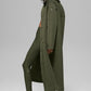 Quilted Skyline Long Coat — Green Olive