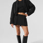 Cropped Mountain Peak Full — Zip Hooded Sweatshirt — Black