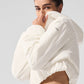 Cropped Mountain Peak Full — Zip Hooded Sweatshirt — Ivory