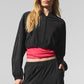 Cropped Breezy Full — Zip Cover Up — Black