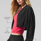 Cropped Breezy Full — Zip Cover Up — Black